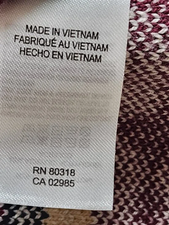 Lucky Brand Aztec Knit Shawl Collar Open Cardigan Sweater Medium M Cotton Blend - Picture 13 of 13